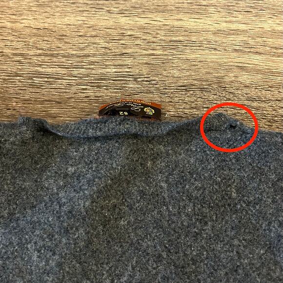 Loro Piana 100% Cashmere Sweater Gray Size 52 (*Shrunk* to XS/S) Cropped Fit - Picture 9 of 13